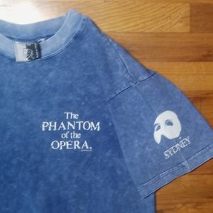 vintage 80s Phantom of the Opera Sydney Australia t shirt Stone-Wash Blue rare